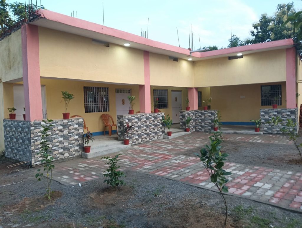 Vue extérieure du refuge après la fin des travaux